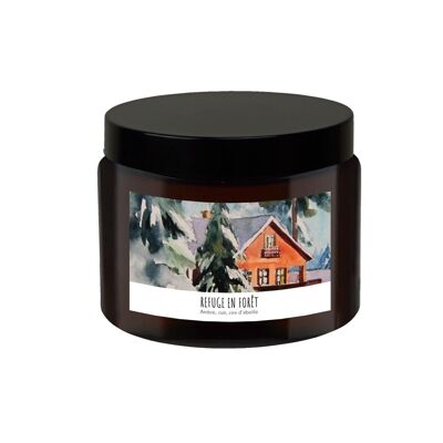 Scented candle 3 wicks 400g, Refuge in the forest 60h