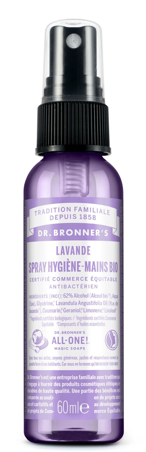 Spray hygiène mains BIO Lavande 60 ml