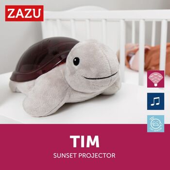 Projecteur Tim la tortue – Lampe de lit portable Baby Slumber | Projecteur de ciel coucher de soleil | 3 mélodies apaisantes | Luminosité douce | Capteur de cri | Arrêt automatique 2