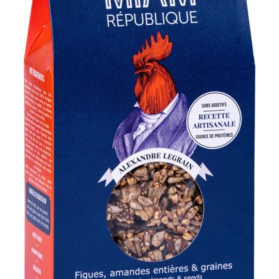 Knuspriges Müsli aus Feigen, Mandeln und Samen – BIO – VEGAN – GLUTENFREI – 370 g GRANOLA