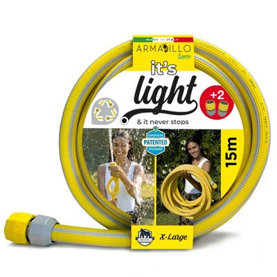 KING KONG super-light garden hose 15 meters (3/4") with 2 quick couplings