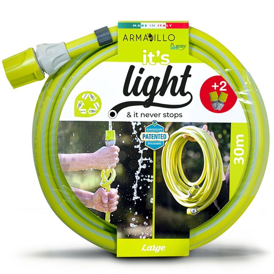 Tuyau d'arrosage ultra léger 30 mètres (5/8"), Anti-nœud, Breveté
