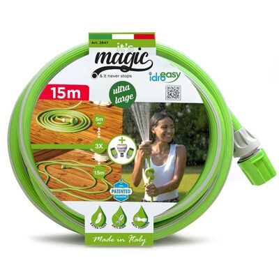 Expandable garden hose 15m with hand shower, Magic Soft Large, Patented