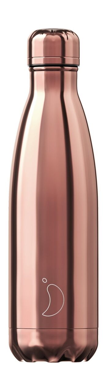 Bouteille d'eau 500 ml chrome or rose