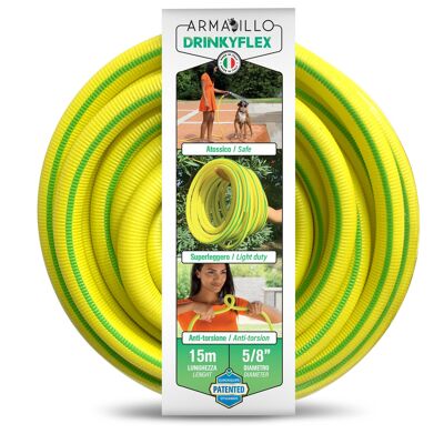 Super-light garden hose 15 meters 5/8", patented anti-knot and anti-twist