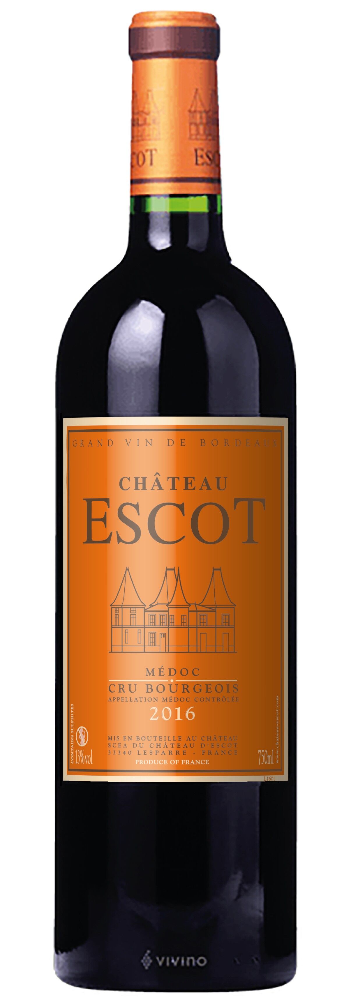 CHATEAU ESCOT 2016 CRU BOURGEOIS AOC MEDOC
