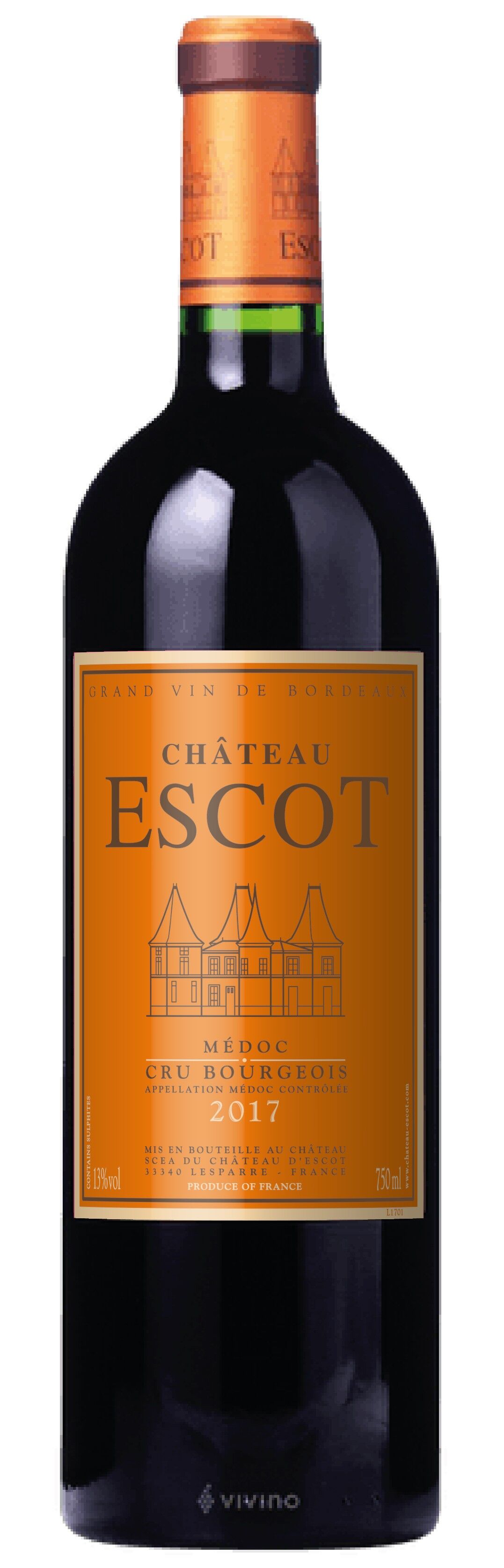 CHATEAU ESCOT 2017 CRU BOURGEOIS AOC MEDOC
