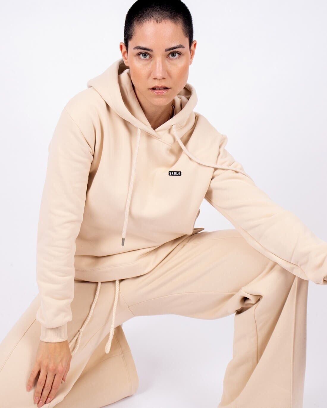 Felpa con cappuccio Class Beige