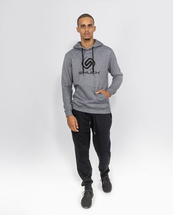 Sweat à capuche Logo Gris avec Noir 3