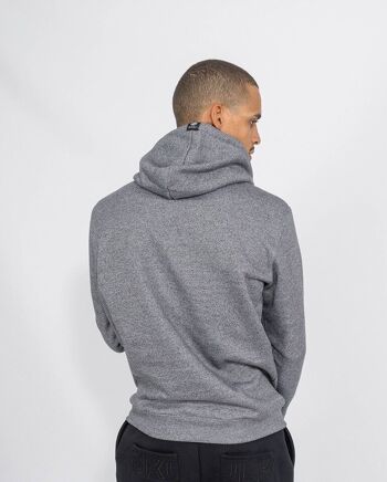 Sweat à capuche Logo Gris avec Noir 4