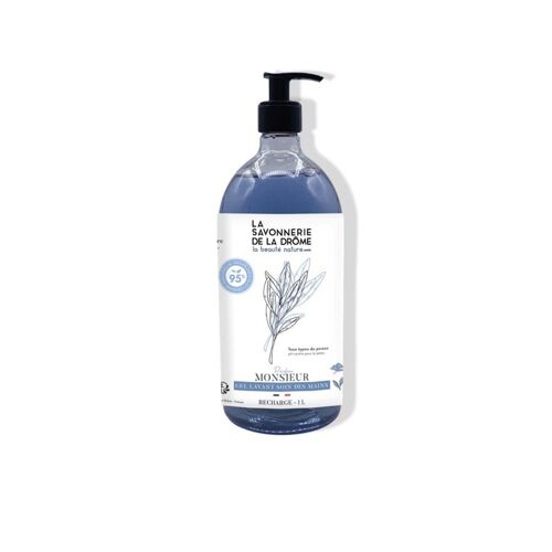 Gel lavant Soin des Mains parfum Monsieur 1L pompe