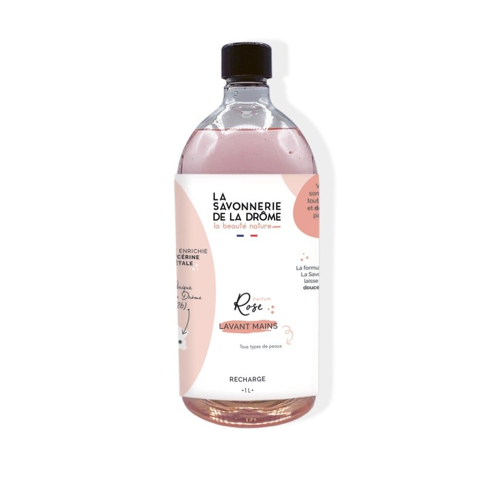 Rose scented hand washing gel refill 1L