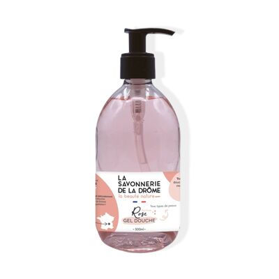 Rose fragrance shower gel 500 ml pump