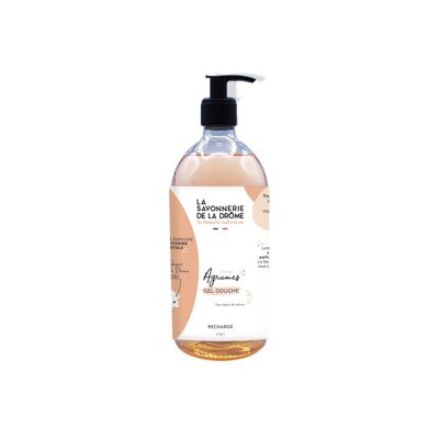 Gel douche parfum Agrumes 1L pompe