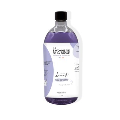 Lavender scented shower gel refill 1L
