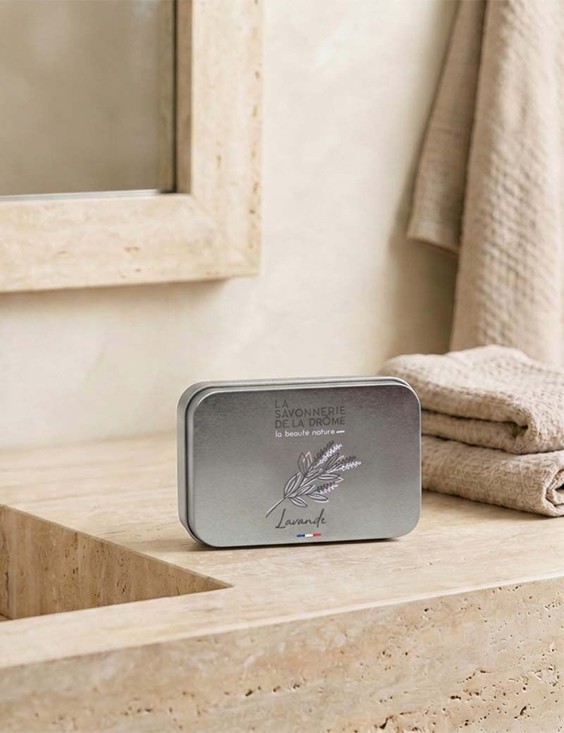 Seifenbox aus Metall „Lavendel“
