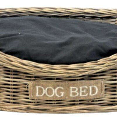Cavalier King Dog Bed ovale avec coussin Large