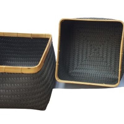 Coaly storage basket made of Bamboo synthetic S/3
