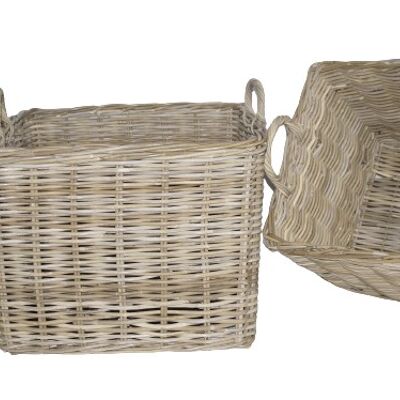 Marfil rect storage basket S/2