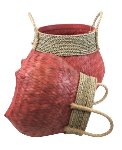 Tarros red bamboo decoration w/rope S2