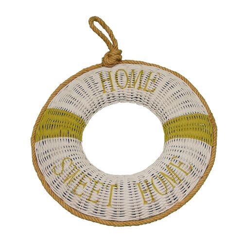 Lifeboy round decoration with rope' HOME SWEET HOME'