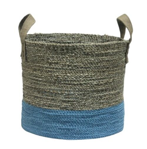 Shopia round basket -seagrass- with handle jute