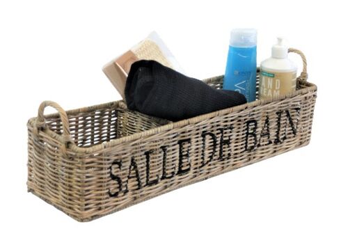Bathroom basket 3 compartments  "SALLE DE BAIN"
