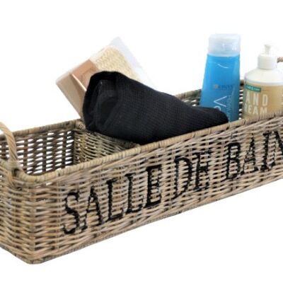Bathroom basket 3 compartments "SALLE DE BAIN"