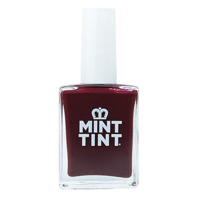 Mint Tint Pinotage - Dark Wine Red - Vegano y Cruelty Free - Esmalte de uñas de secado rápido y duradero