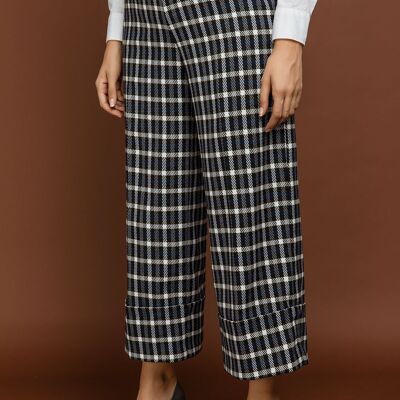 Blue Check Culottes by Si Fashion