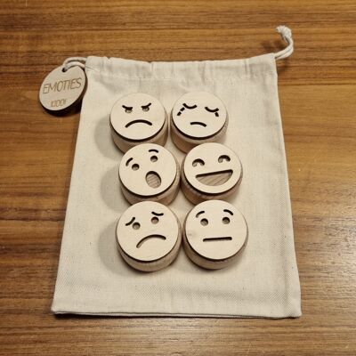 Houten stempelset EMOTIES