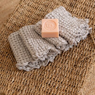 Extra Soft Cotton Waffle Face Towel in Grey Color