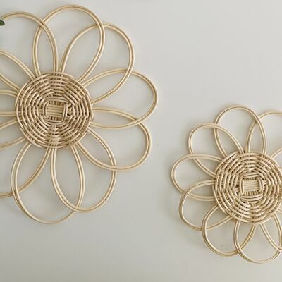 Handmade Rattan Wall Flower Decor