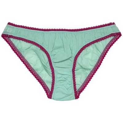 Culotte Germaine céladon fuchsia