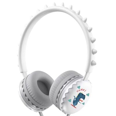 Casque audio filaire 3.5mm - Dino Edition - Blanc