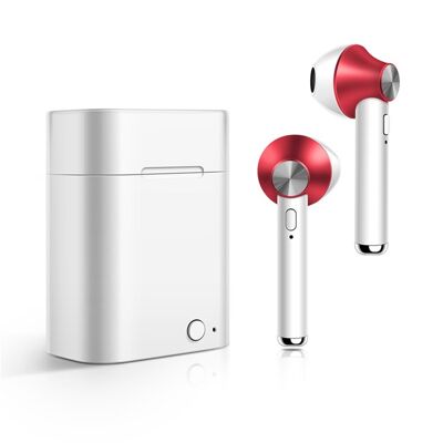 Ecouteurs sans fil iSteel Bluetooth 5.0 - Rouge