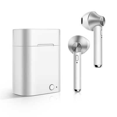 Ecouteurs sans fil iSteel Bluetooth 5.0 - Argent