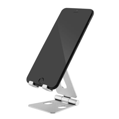 Support de table pliable pour smartphones et tablettes - Argent