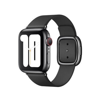 Bracelet en cuir véritable pour Apple Watch 38mm - Noir