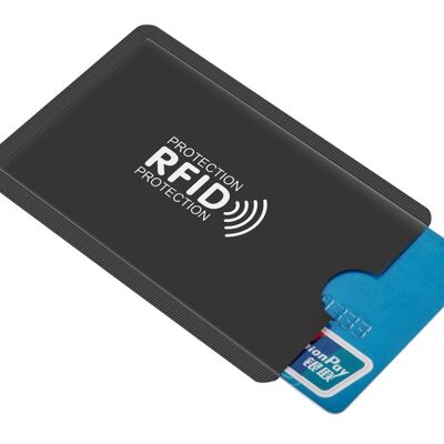 Lot de 5 pochettes de protection anti-RFID pour cartes bancaires - Noire