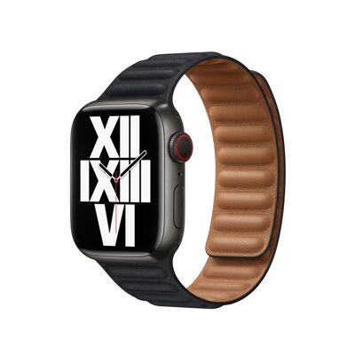 Bracelet à maillons magnétiques pour Apple Watch 38/40 et 41mm - Noir