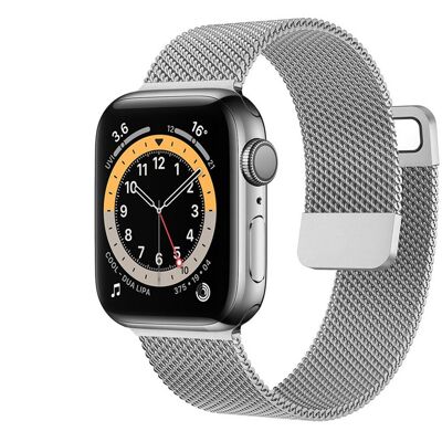Bracelet en acier inoxydable type milanais pour Apple Watch 38/40 et 41mm - Argent