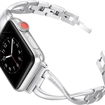 Bracelet en acier inoxydable Infinity pour Apple Watch 38/40 et 41mm - Argent