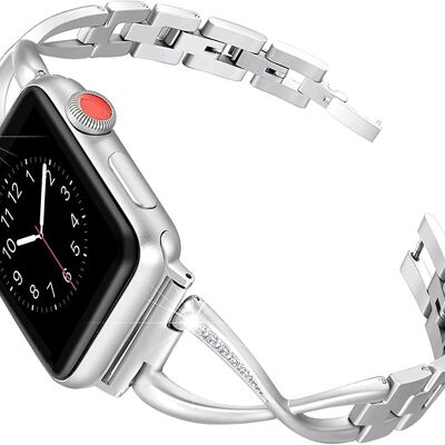 Bracelet en acier inoxydable Infinity pour Apple Watch 38/40 et 41mm - Argent