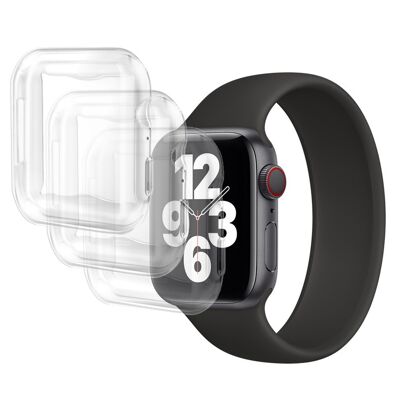 Lot de 3 coques en TPU de protection pour Apple Watch 45mm