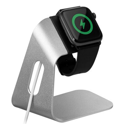 Socle de chargement en acier pour Apple Watch - Argent