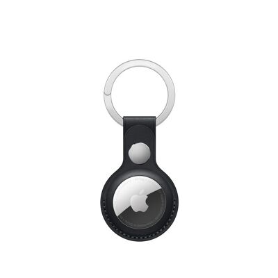 Porte-clés en cuir synthétique pour Apple AirTag - Noir