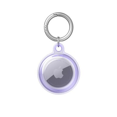 Porte-clés en TPU translucide pour Apple AirTag - Violet