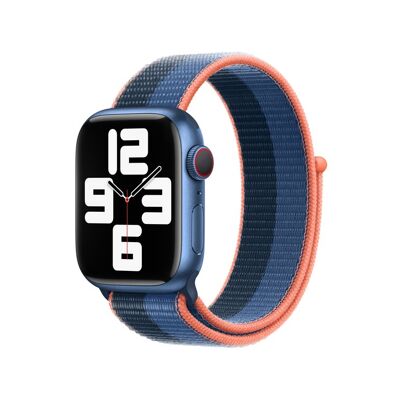 Bracelet en nylon pour Apple Watch 42/44/45mm - Bleu