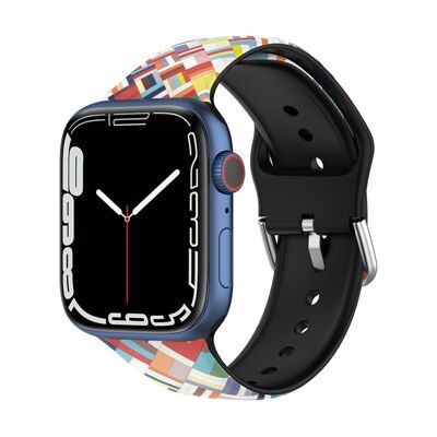 Bracelet en TPU Abstract pour Apple Watch 38/40/41mm - Patchwork